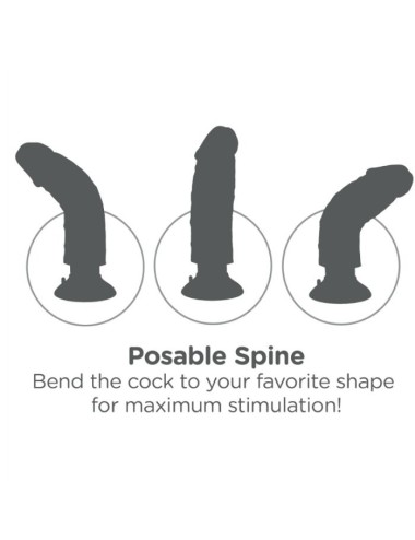 KING COCK - VIBRATING COCK BROWN 17.78 CM