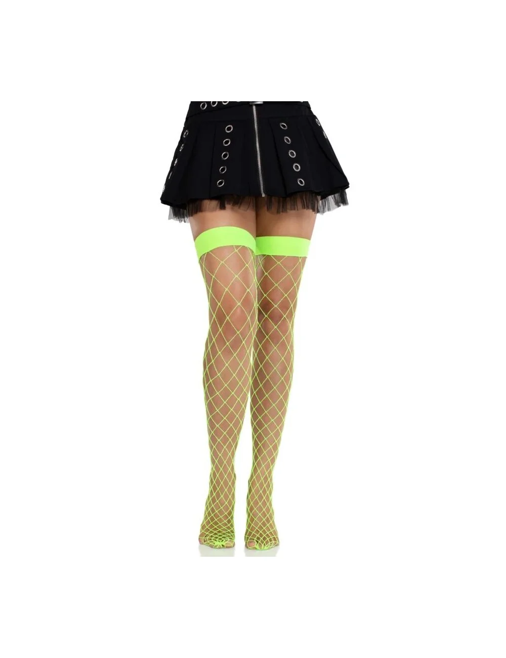 LEG AVENUE - WIDE FISHNET TIGHTS NEON GREEN