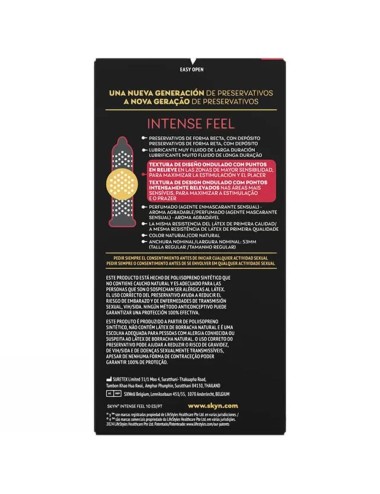 SKYN - INTENSE FEEL TEXTURED CONDOM WITH WAVY DESIGN 10 UNITS