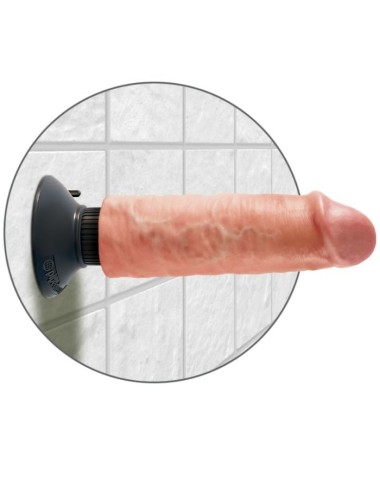 KING COCK - 15.24 CM VIBRATING COCK FLESH
