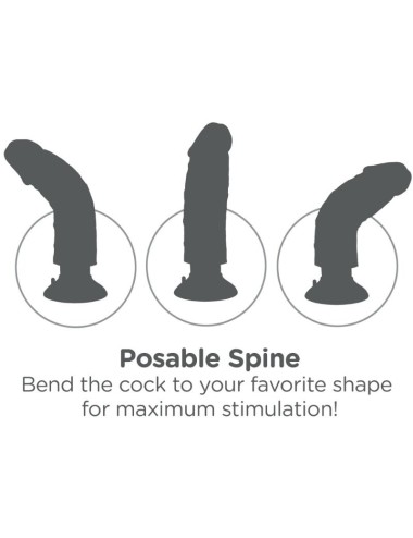 KING COCK - 15.24 CM VIBRATING COCK FLESH