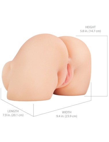 PDX ELITE - SHAKETHAT ASS REALISTIC VAGINA AND ANUS MASTURBATOR WITH VIBRATION