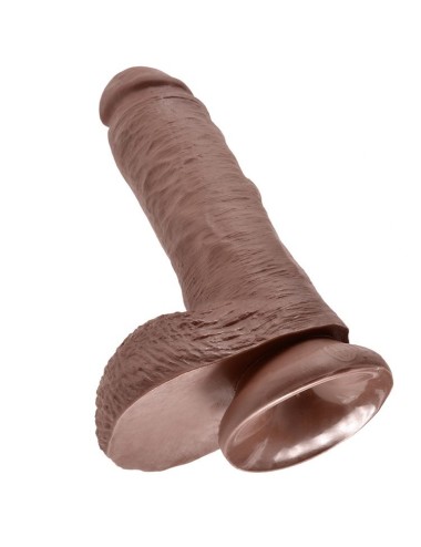 KING COCK 8" COCK BROWN WITH BALLS 20.3 CM