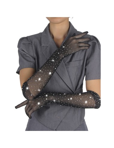 SUBBLIME - 957469SHINE TRANSPARENT GLOVES BLACK S/M