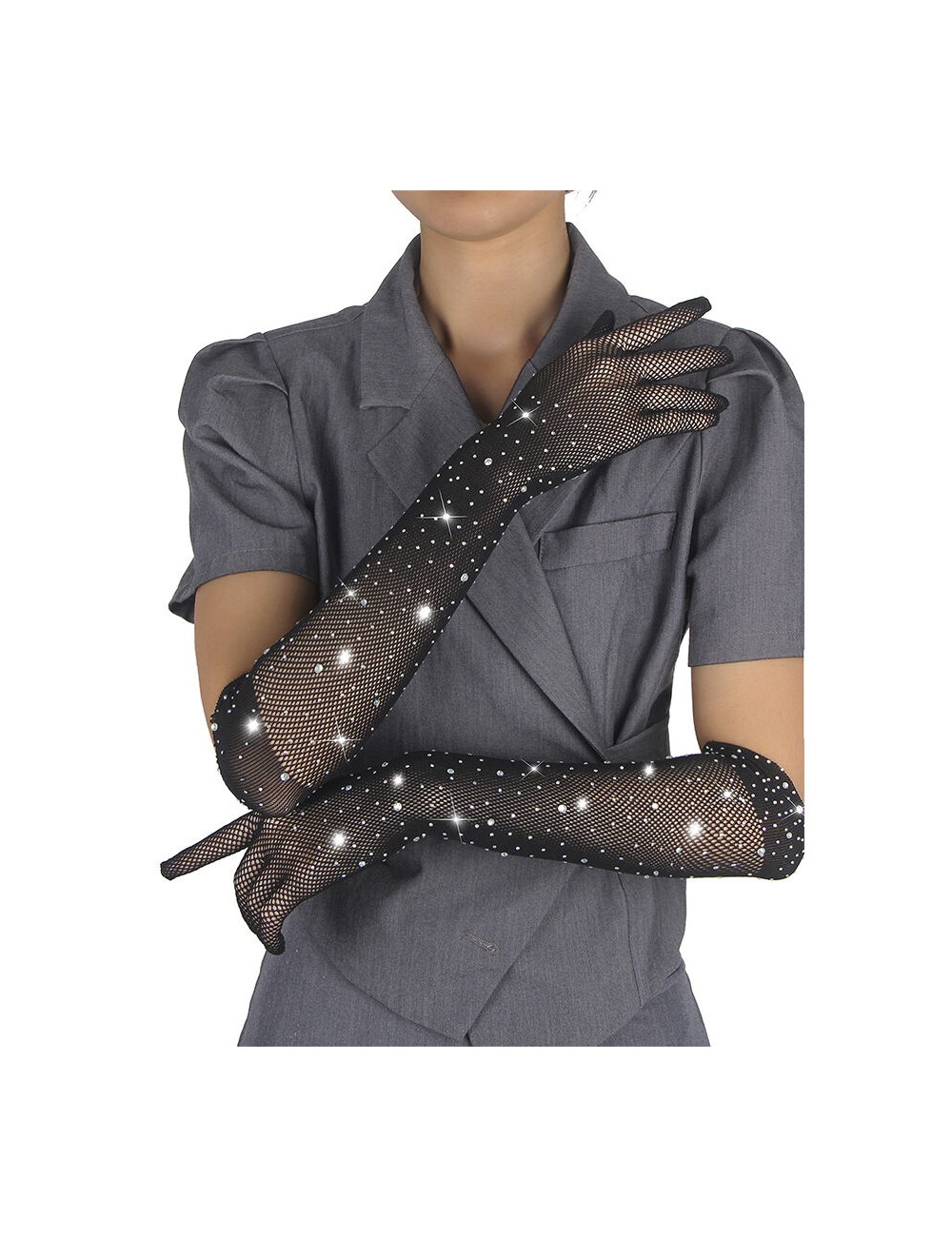 SUBBLIME - 957469SHINE TRANSPARENT GLOVES BLACK S/M SUBBLIME - 957469SHINE TRANSPARENT GLOVES BLACK S/M