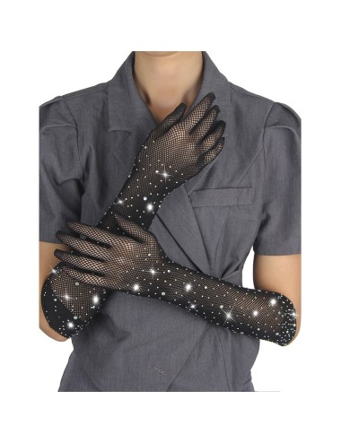 SUBBLIME - 957469SHINE TRANSPARENT GLOVES BLACK S/M