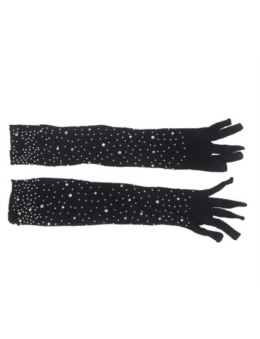 SUBBLIME - 957469SHINE TRANSPARENT GLOVES BLACK S/M