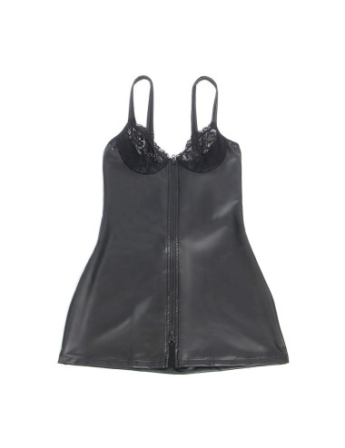 SUBBLIME - 957568 LEATHER ZIP DRESS BLACK S/M