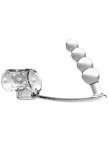 PRETTY LOVE - PENIS SLEEVE WITH ANAL PLUG TRANSPARENT