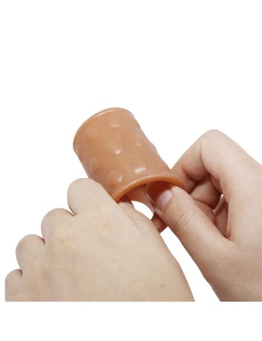 PRETTY LOVE - PENIS SLEEVE WITH ANAL PLUG NATURAL