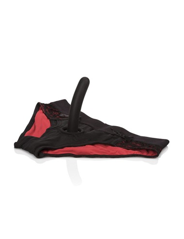 CALEXOTICS - SCANDAL SET OF RED PANTIES WITH DILDO SIZE S/M