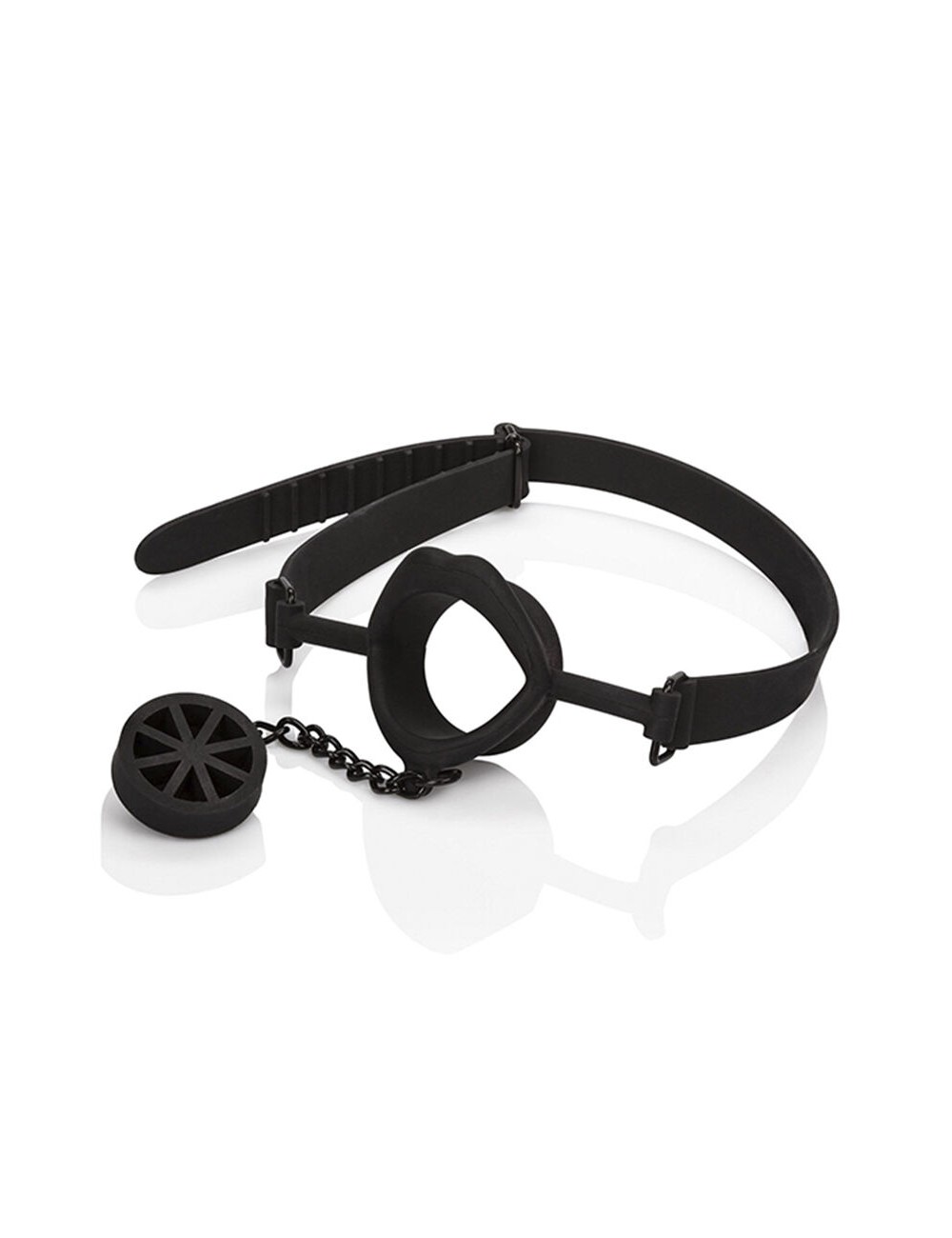 CALEXOTICS - SCANDAL GAG WITH BLACK SILICONE PLUG