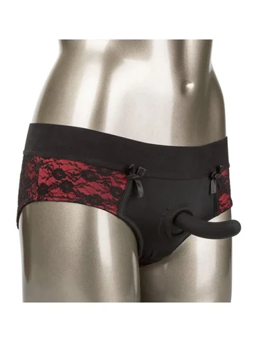 CALEXOTICS - SCANDAL SET OF CROTCHLESS PANTIES WITH DILDO SIZE S/M