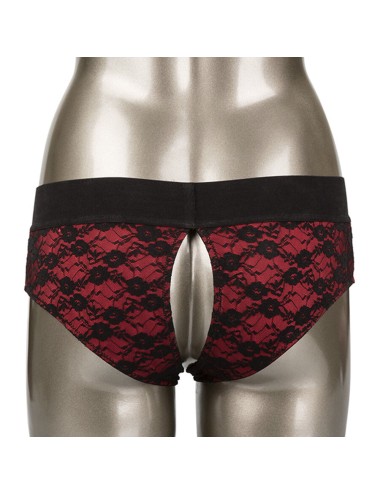 CALEXOTICS - SCANDAL SET OF CROTCHLESS PANTIES WITH DILDO SIZE S/M