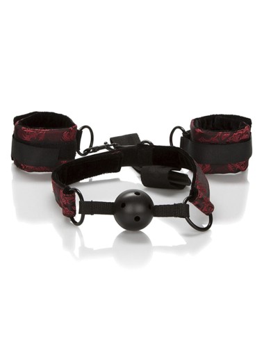CALEXOTICS - SCANDAL BREATHABLE BALL GAG WITH HANDCUFFS