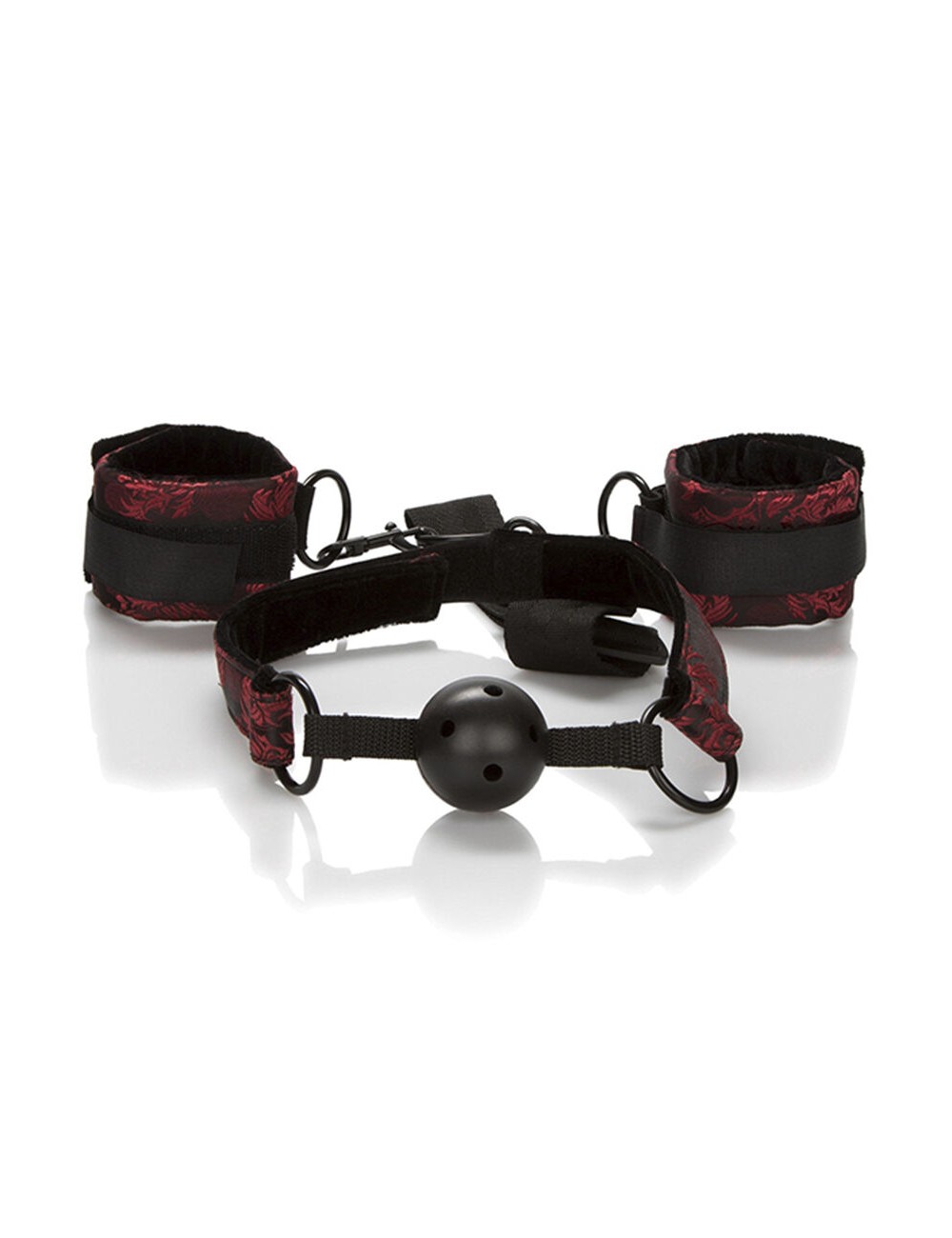 CALEXOTICS - SCANDAL BREATHABLE BALL GAG WITH HANDCUFFS