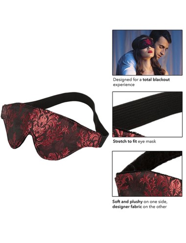 CALEXOTICS - SCANDAL OPAQUE EYE MASK WITH RED DETAILS