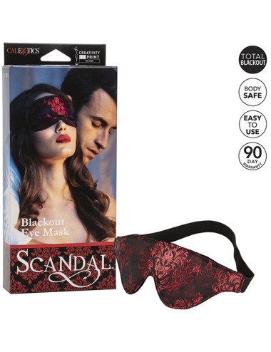 CALEXOTICS - SCANDAL OPAQUE EYE MASK WITH RED DETAILS
