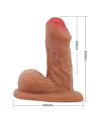PRETTY LOVE - WARNELL ULTRA REALISTIC AND ELASTIC DILDO 9.5 CM MULATO