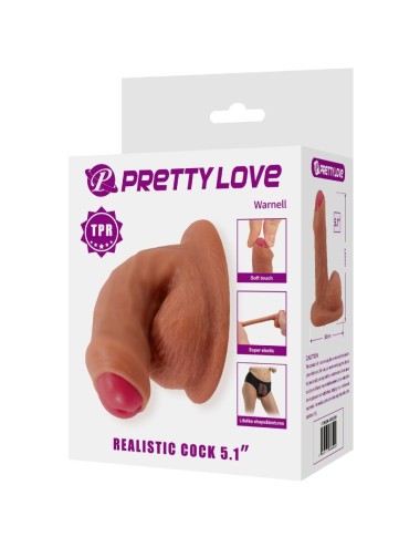 PRETTY LOVE - WARNELL ULTRA REALISTIC AND ELASTIC DILDO 9.5 CM MULATO