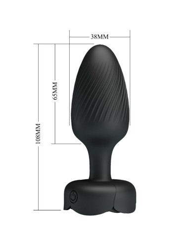 PRETTY LOVE - VARIAN ANAL PLUG WITH  LED LIGHT BLACK 10.8 CM