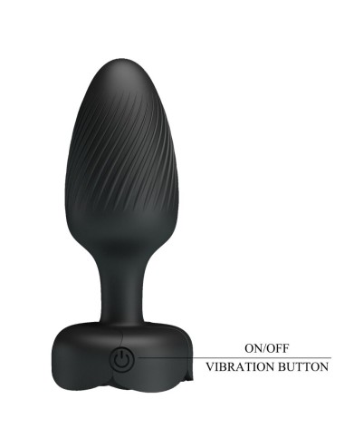 PRETTY LOVE - VARIAN ANAL PLUG WITH  LED LIGHT BLACK 10.8 CM