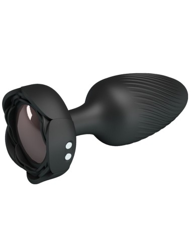 PRETTY LOVE - OSBORN ANAL PLUG WITH  LED LIGHT BLACK 9.8 CM