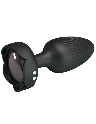 PRETTY LOVE - OSBORN ANAL PLUG WITH  LED LIGHT BLACK 9.8 CM