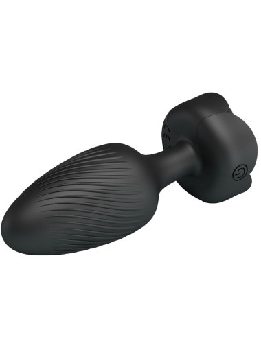 PRETTY LOVE - OSBORN ANAL PLUG WITH  LED LIGHT BLACK 9.8 CM