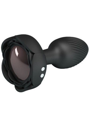 PRETTY LOVE - OLMAN ANAL PLUG WITH  LED LIGHT BLACK 8.8 CM