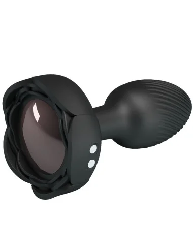 PRETTY LOVE - OLMAN ANAL PLUG WITH  LED LIGHT BLACK 8.8 CM