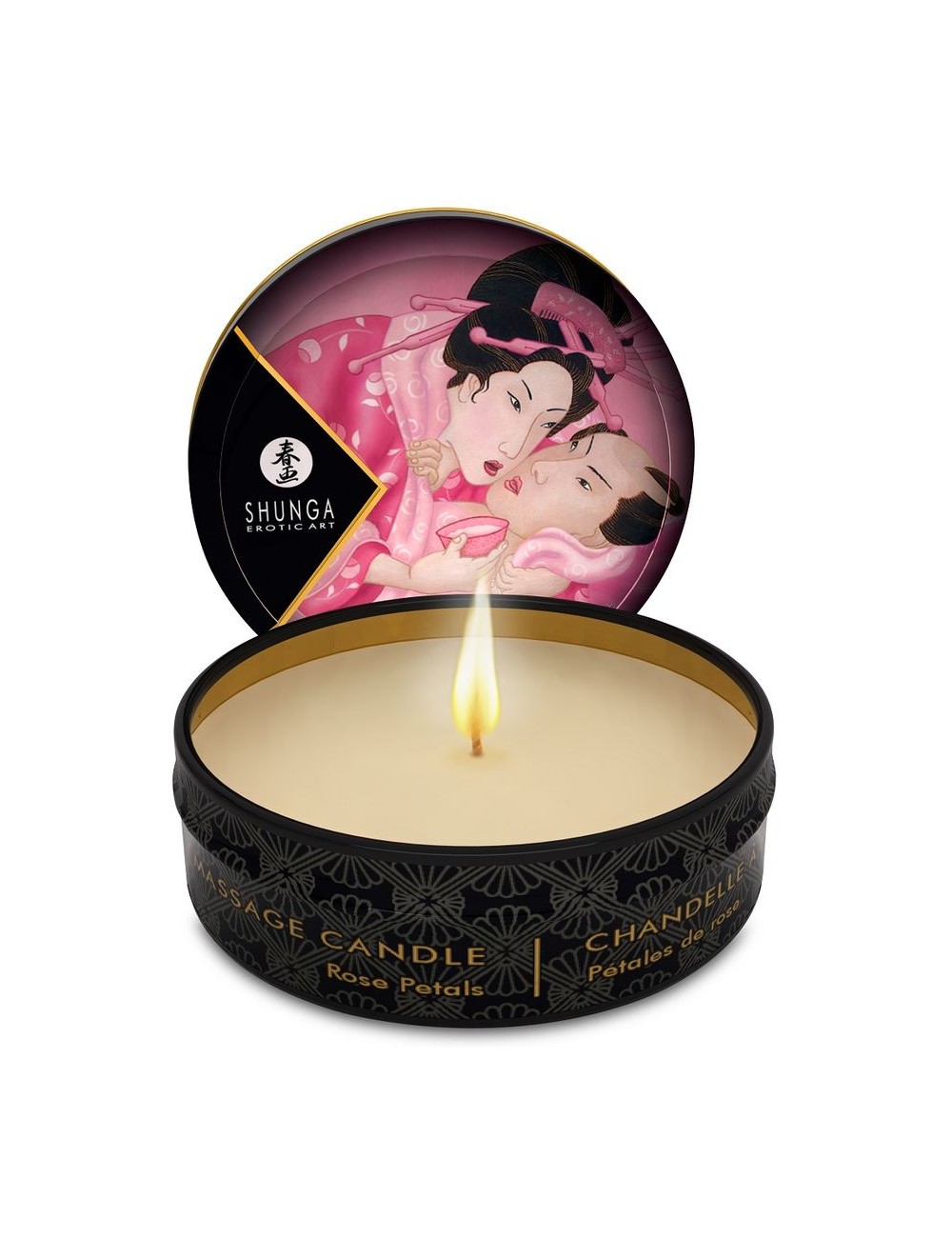 SHUNGA - MINI CARESS BY CANDLELIGHT DISPLAY MASSAGE CANDLES 24 UNITS