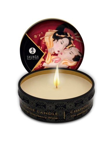 SHUNGA - MINI CARESS BY CANDLELIGHT DISPLAY MASSAGE CANDLES 24 UNITS