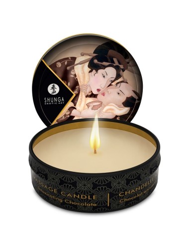 SHUNGA - MINI CARESS BY CANDLELIGHT DISPLAY MASSAGE CANDLES 24 UNITS