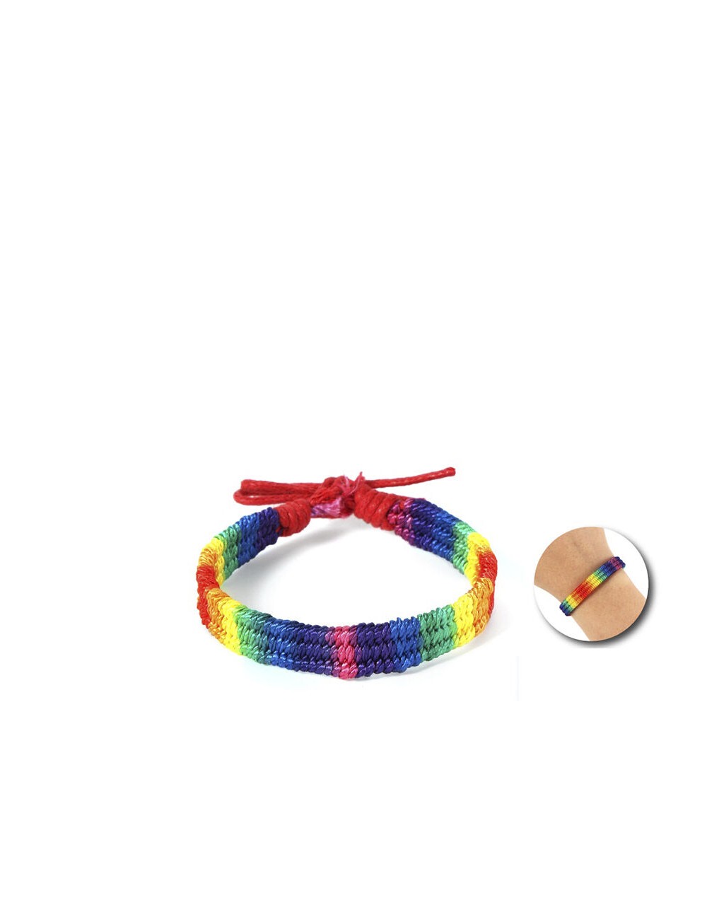 PRIDE - RAINBOW FLAG BRAIDED BRACELET PRIDE - RAINBOW FLAG BRAIDED BRACELET