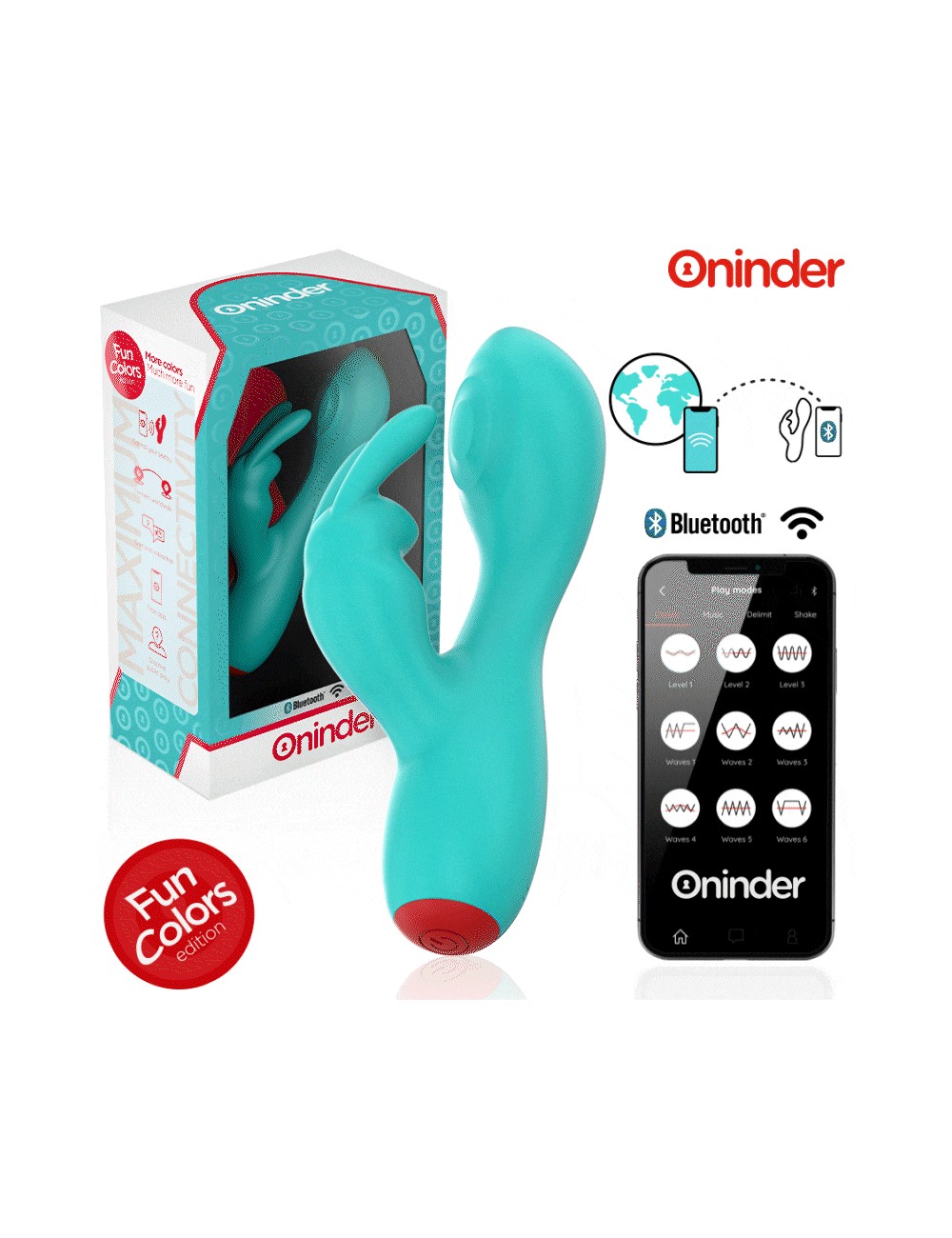 ONINDER CUTE - LOVE BUNNY G-SPOT CLITORAL VIBRATOR - FREE WORLDWIDE APP
