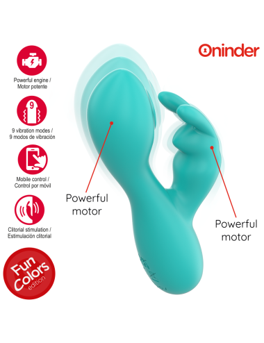 ONINDER CUTE - LOVE BUNNY G-SPOT CLITORAL VIBRATOR - FREE WORLDWIDE APP