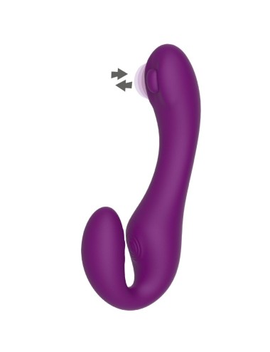 XOCOON - 2 IN 1 STRAPLESS STRAP-ON VIBRATOR WITH REMOTE CONTROL PURPLE