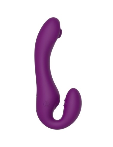 XOCOON - 2 IN 1 STRAPLESS STRAP-ON VIBRATOR WITH REMOTE CONTROL PURPLE