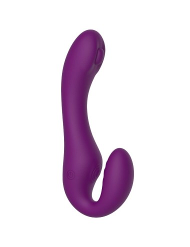 XOCOON - 2 IN 1 STRAPLESS STRAP-ON VIBRATOR WITH REMOTE CONTROL PURPLE