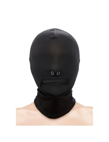 NS NOVELTIES - FETISH & FASHION CLOSED ZIPPERED MOUTH HOOD NYLON BLACK