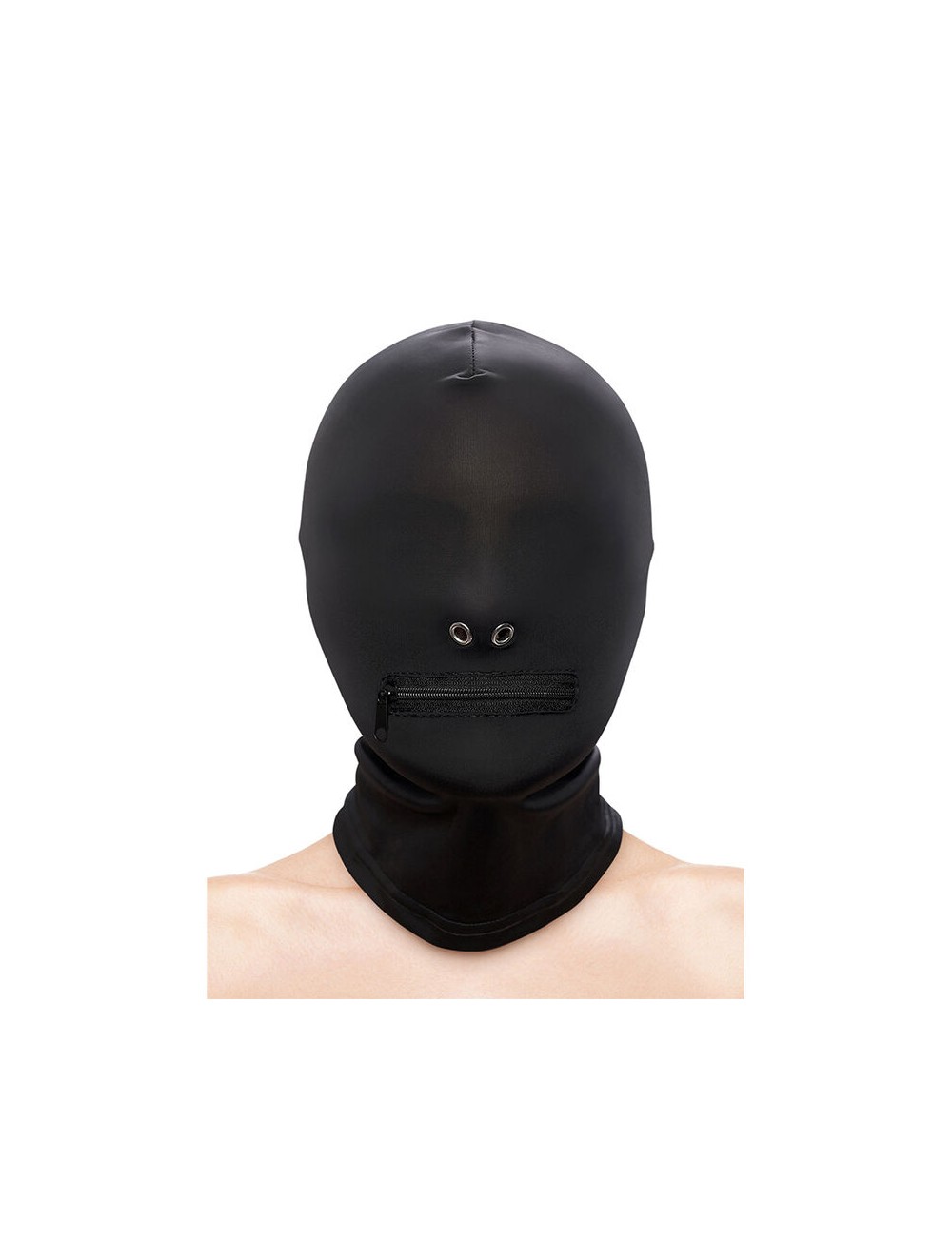 NS NOVELTIES - FETISH & FASHION CLOSED ZIPPERED MOUTH HOOD NYLON BLACK NS NOVELTIES - FETISH & FASHION CLOSED ZIPPERED MOUTH HOOD NYLON BLACK