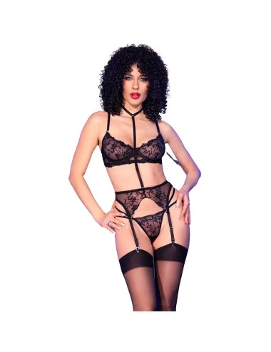 CHILIROSE - CR 4852 BLACK LINGERIE SET SIZE L