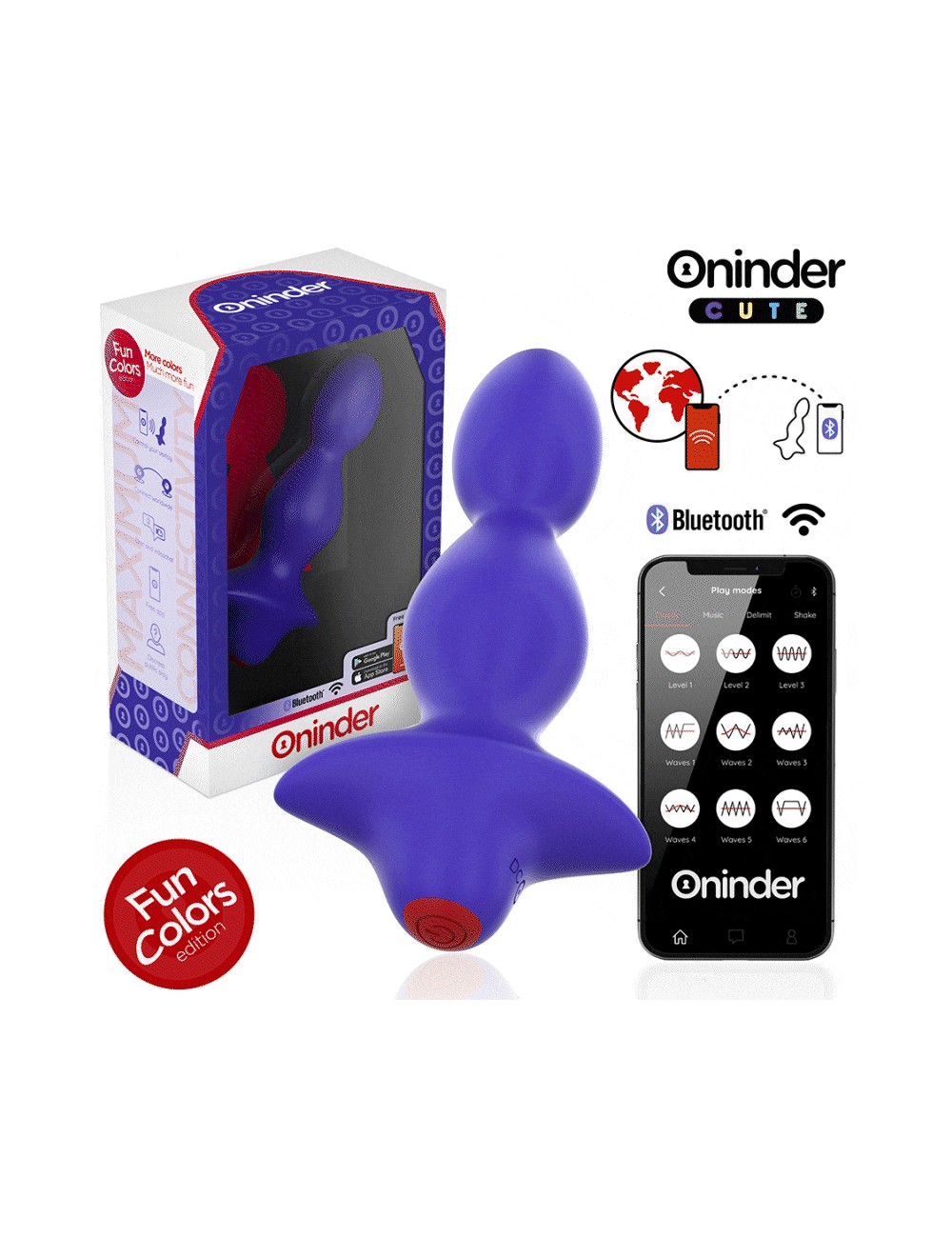 ONINDER CUTE - LOVE BUTT VIBRATING ANAL PLUG DILATOR - FREE WORLDWIDE APP