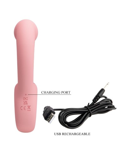 PRETTY LOVE - ERYNNYES G-SPOT VIBRATOR + CLITORIS STIMULATOR 10 VIBRATIONS PINK