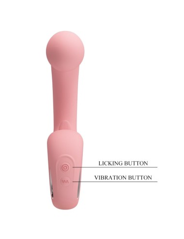 PRETTY LOVE - ERYNNYES G-SPOT VIBRATOR + CLITORIS STIMULATOR 10 VIBRATIONS PINK