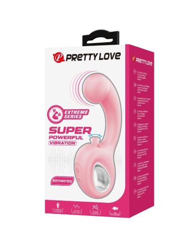 PRETTY LOVE - ERYNNYES G-SPOT VIBRATOR + CLITORIS STIMULATOR 10 VIBRATIONS PINK