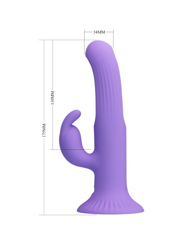 PRETTY LOVE - KILLMOULIS RABBIT VIBRATOR 12 VIBRATION MODES PURPLE