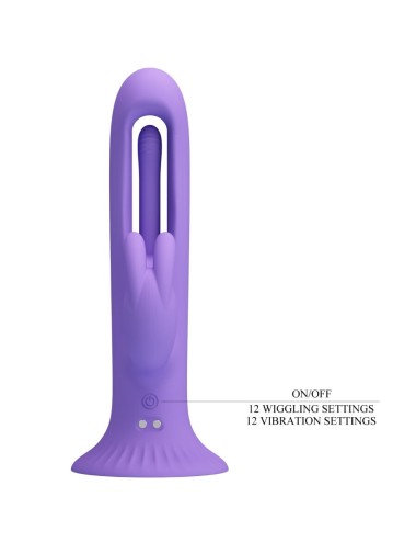 PRETTY LOVE - KILLMOULIS RABBIT VIBRATOR 12 VIBRATION MODES PURPLE