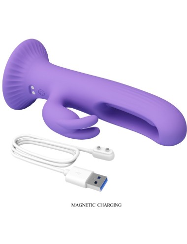 PRETTY LOVE - KILLMOULIS RABBIT VIBRATOR 12 VIBRATION MODES PURPLE